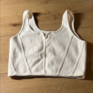 Women's Cream Sleeveless Top